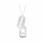 Dog Tags Decal Army Veteran   Precision Cut Decal